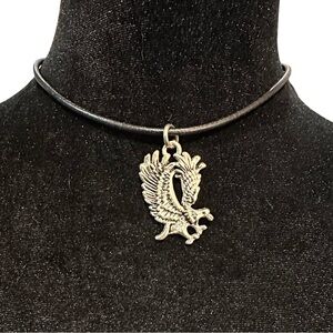 Flying Eagle Bird Pendant Necklace Chord Necklace Adjustable Length